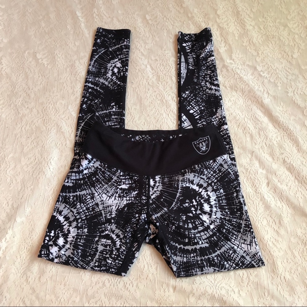 Oakland Raiders stretch patterned leggings